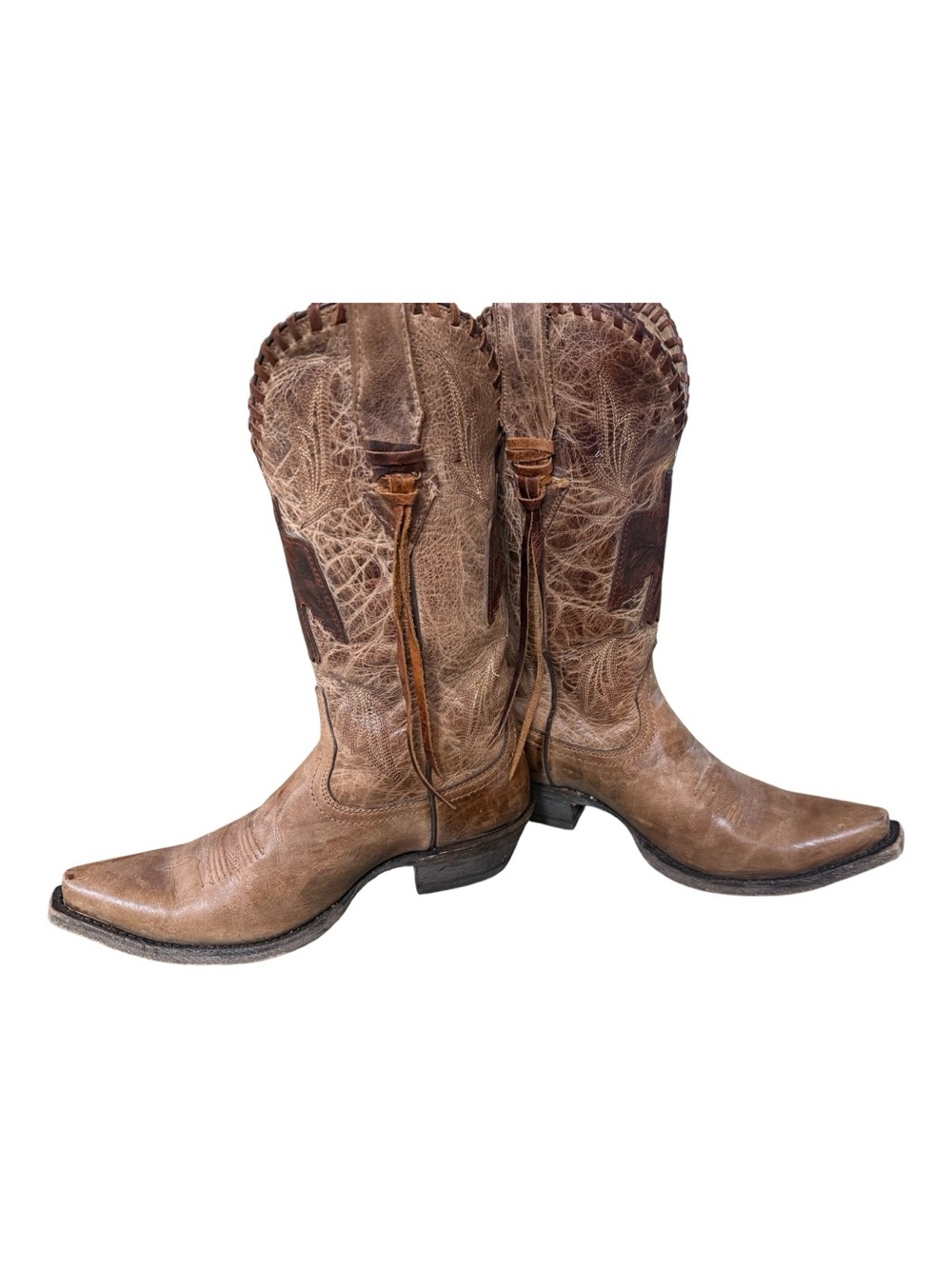 ARIAT WOMEN'S TAN THUNDERBIRD THRiLL COWGIRL BOOTS - SNIP TOE 6.5 - Picture 11 of 14